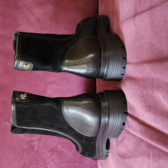 Brand New, Never Worn Black Suede Ankle Boots - Picture 4 of 6